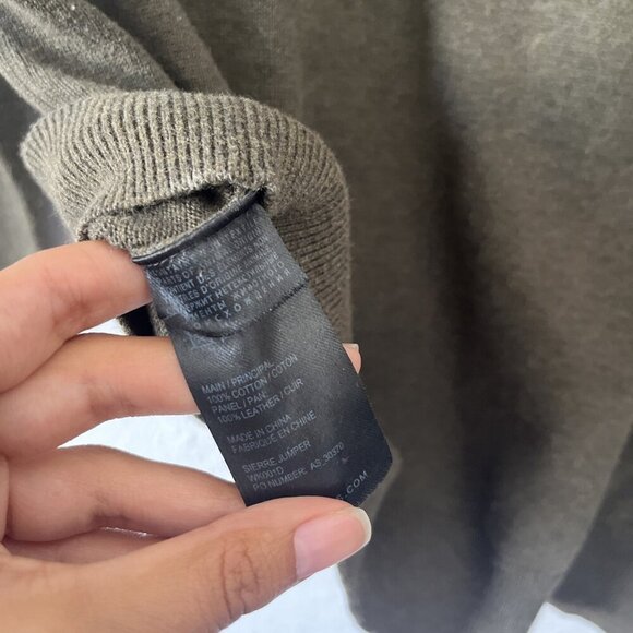 All Saints 'Sierre Jumper'  With Suede Patches Womens Sz 8 - Picture 4 of 7